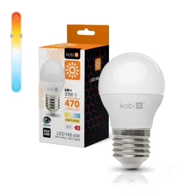 E27 LED-fényforrás, 6 W, Meleg fehér