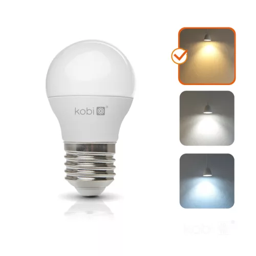 E27 LED-fényforrás, 6 W, Meleg fehér
