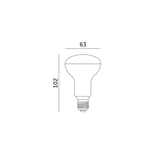E27 LED-fényforrás, 8 W, Meleg fehér