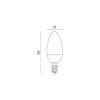 E27 LED-fényforrás, 2 W, Természetes fehér