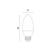 E27 LED-fényforrás, 6 W, Meleg fehér