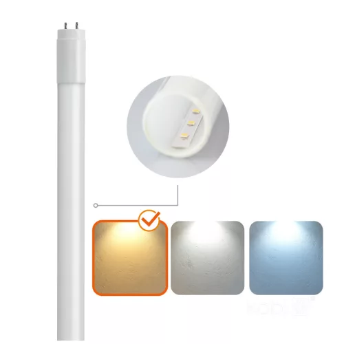 T8 LED-fénycső 18W, 120 cm, Meleg fehér