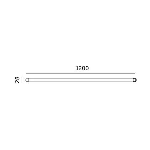 T8 LED-fénycső 18W, 120 cm, Meleg fehér