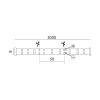 LED stripe TRAMO 300 2835 5m green IP20 4,8W/m Kobi