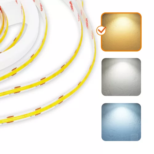 LED stripe TRAMO 320 COB 5m 3000K IP65 10W/m Kobi Premium
