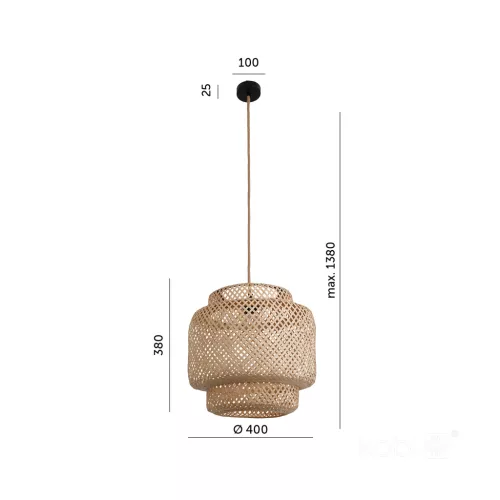 Hanging lamp BOHO BONN RB 1xE27 Kobi Design