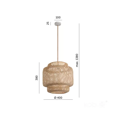 Hanging lamp BOHO BONN RW 1xE27 Kobi Design