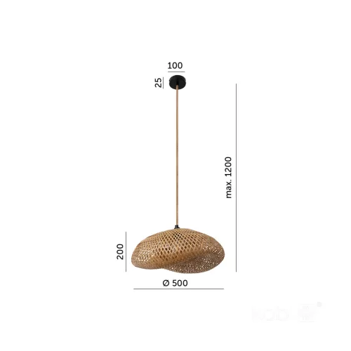 Hanging lamp BOHO BRUGIA M RB 1xE27 Kobi Design