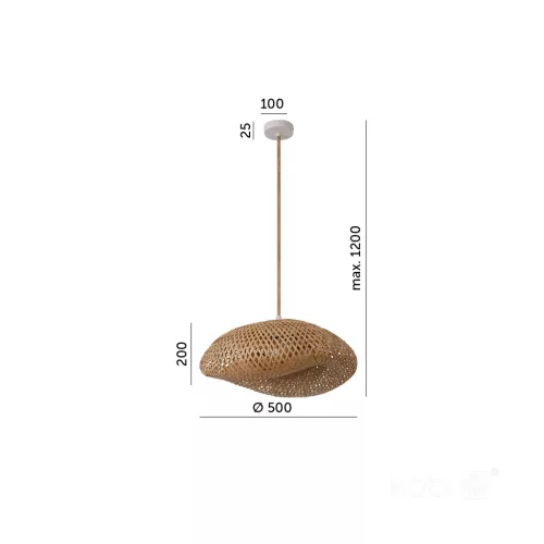 Hanging lamp BOHO BRUGIA M RW 1xE27 Kobi Design