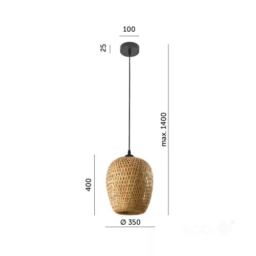 Hanging lamp BOHO BERN M 1xE27 Kobi Design