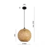 Hanging lamp BOHO BITAVIA S 1xE27 Kobi Design