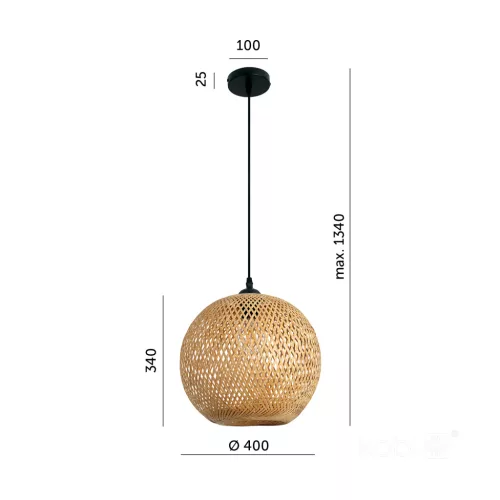 Hanging lamp BOHO BITAVIA S 1xE27 Kobi Design