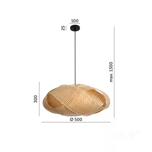 Hanging lamp BOHO BINDUM 1xE27 Kobi Design