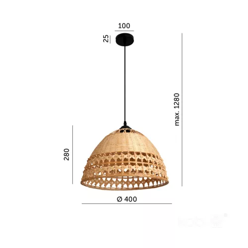 Hanging lamp BOHO BAYOS 1xE27 Kobi Design