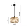 Hanging lamp BOHO BANDIGO 1xE27 Kobi Design