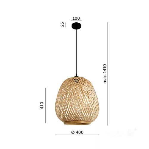 Hanging lamp BOHO BARSO 1xE27 Kobi Design