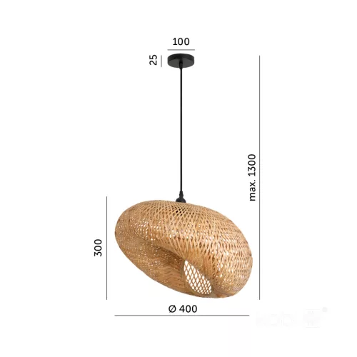 Hanging lamp BOHO BEMIDI S 1xE27 Kobi Design