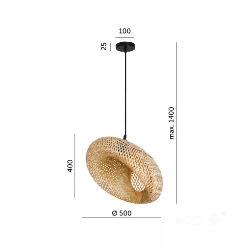 Hanging lamp BOHO BEMIDI M 1xE27 Kobi Design