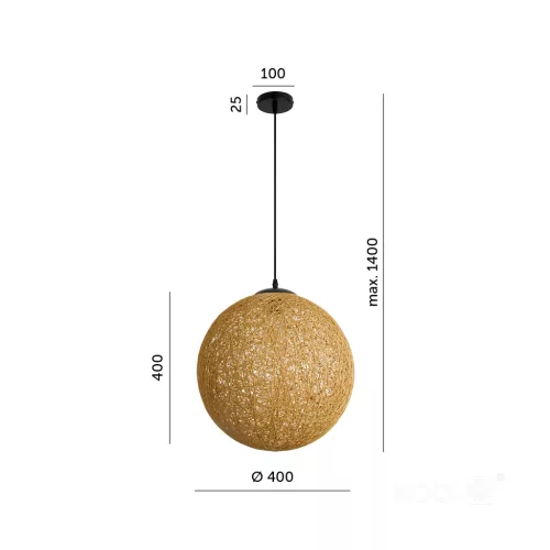 Ceiling lamp BOHO ROVNO 1xE27 Kobi Design