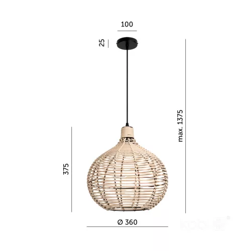 Ceiling lamp REDDI 1xE27 Kobi Design