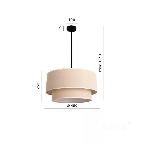 Ceiling lamp BOHO FLOXEN ROUND 1xE27 Kobi Design