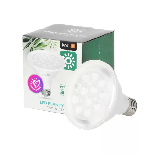 E27 Növénynevelő LED-fényforrás, 9 W, Meleg fehér