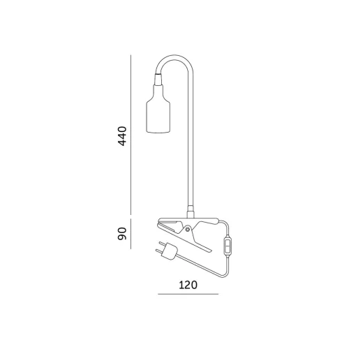 LED növénynevelő lámpa LED KOBI PLANTY CLIP W 1xE27 White Kobi Design