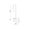 LED növénynevelő lámpa LED PLANTY CLIP B 1xE27 Black Kobi Design