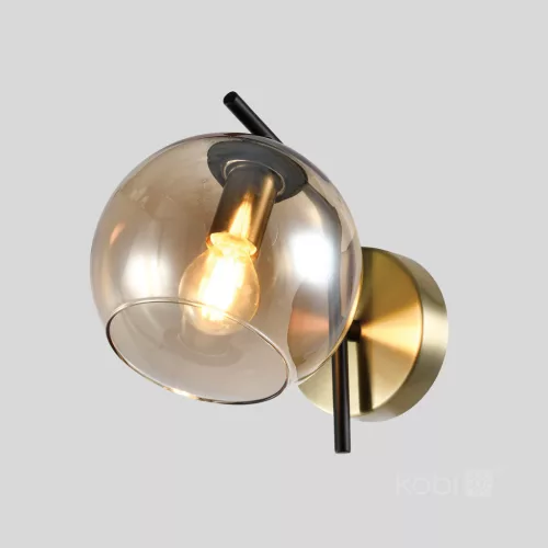 Wall lamp GLOBE ELEGANCE AMBER K 1xE14 Kobi Design