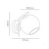 Wall lamp GLOBE ELEGANCE AMBER K 1xE14 Kobi Design