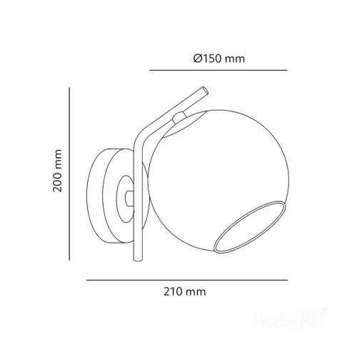 Wall lamp GLOBE ELEGANCE AMBER K 1xE14 Kobi Design