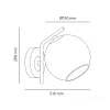 Wall lamp GLOBE ELEGANCE SMOKE K 1xE14 Kobi Design