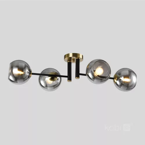 Ceiling lamp GLOBE ELEGANCE SMOKE S4 4xE14 Kobi Design
