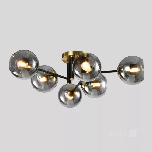 Ceiling lamp GLOBE ELEGANCE SMOKE S6 6xE14 Kobi Design