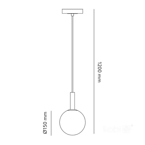 Hanging lamp GLOBE ELEGANCE ASH S 1xG9 Kobi Design