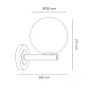 Wall lamp GLOBE ELGANCE ASH K 1xG9 Kobi Design