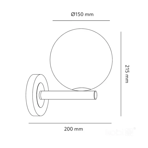 Wall lamp GLOBE ELGANCE ASH K 1xG9 Kobi Design