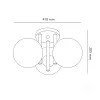 Ceiling lamp GLOBE ELEGANCE ASH S3 3xG9 Kobi Design