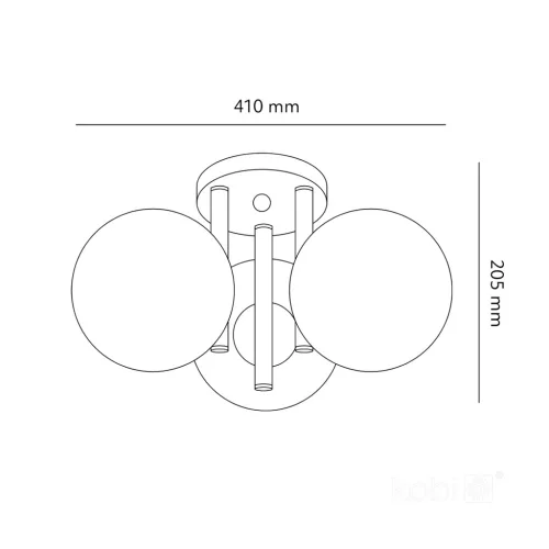 Ceiling lamp GLOBE ELEGANCE ASH S3 3xG9 Kobi Design