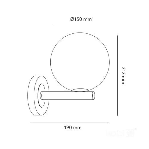 Wall lamp GLOBE ELEGANCE BL GOLD K 1xG9 Kobi Design