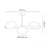 Ceiling lamp ELIPSE ELEGANCE S3 3xG9 Kobi Design