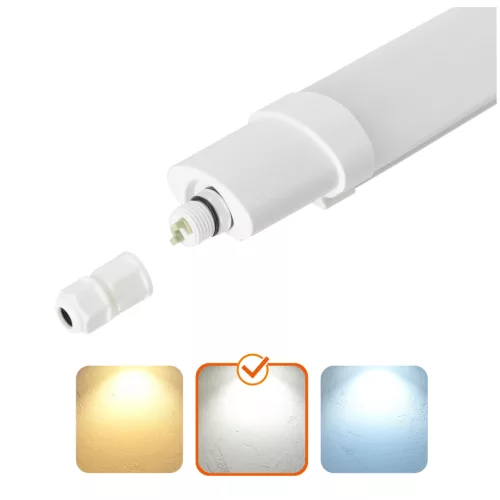 Waterproof fixture LED CORTEZ FC 48W 4000K IP65 Kobi