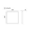 CAPRI LED-panel, 40 W, IP65, 600x600 mm, Természetes fehér, 5 év garancia