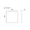 CAPRI LED-panel, 40 W, IP65, 600x600 mm, Természetes fehér, 5 év garancia
