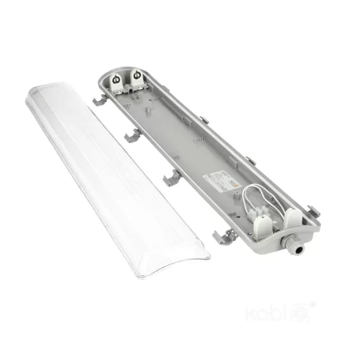 Waterproof fixture HERMETIC 2x60 IP65 Kobi