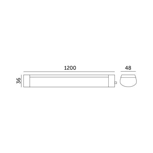 Waterproof fixture LED MIVRO 36W 4000K IP65 LED2B