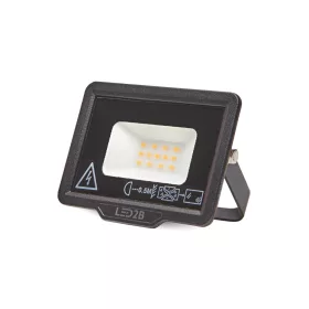 MH LED-reflektor, 120°, IP65, 10 W, Meleg fehér, fekete