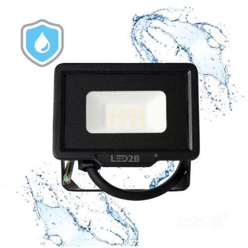 MH LED-reflektor, 120°, IP65, 10 W, Hideg fehér, fekete