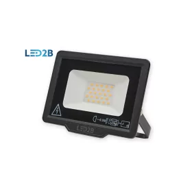 MH LED-reflektor, 120°, IP65, 20 W, Meleg fehér, fekete