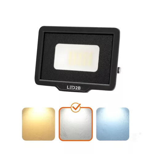 MH LED-reflektor, 120°, IP65, 20 W, Természetes fehér, fekete
